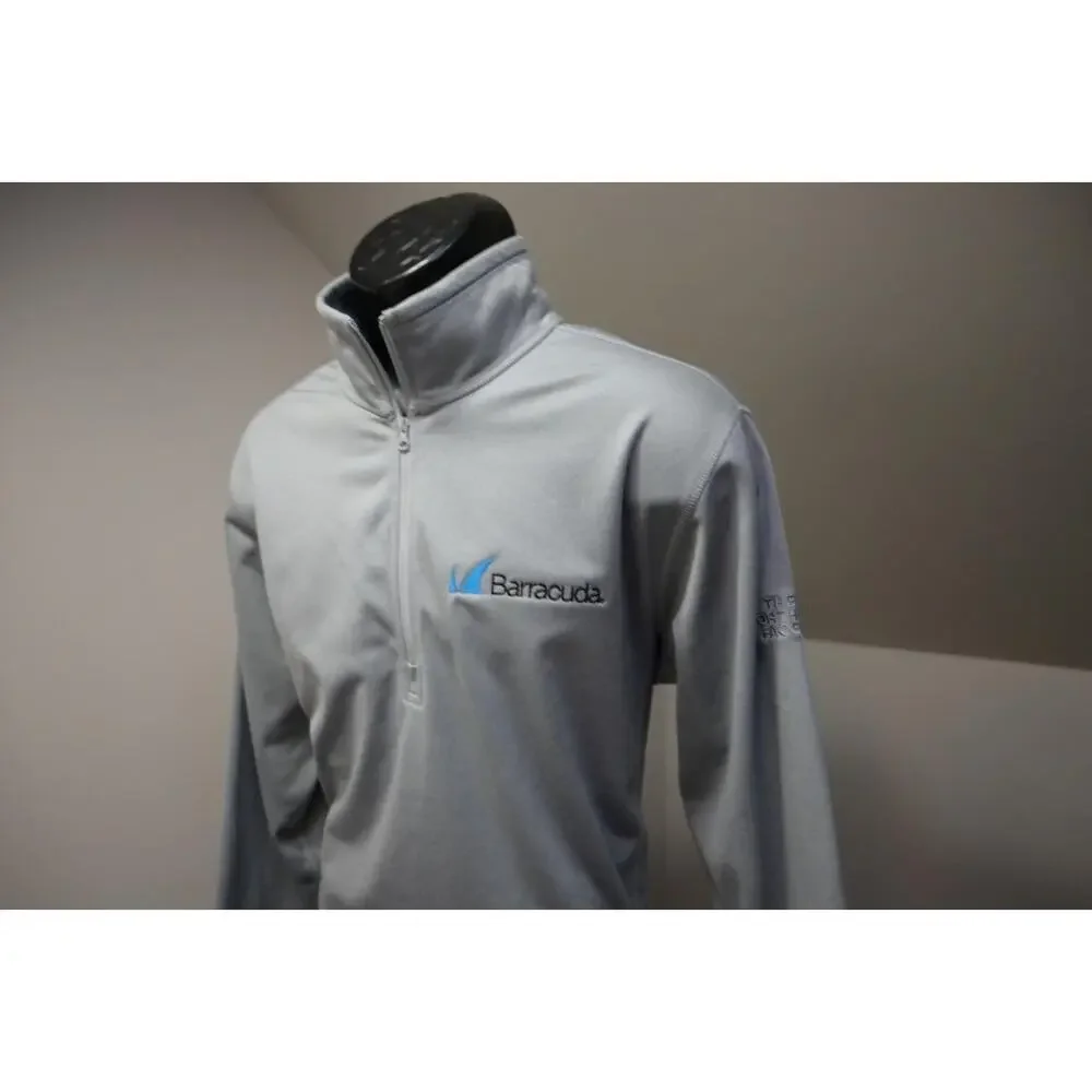 North Face Fleece 1/4 Zip Athetic Jacket‎ Long Sleeve Gray Mens Size Large
